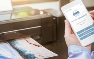 Man-printing-a-document-with-his-phone-and-mobile-printing