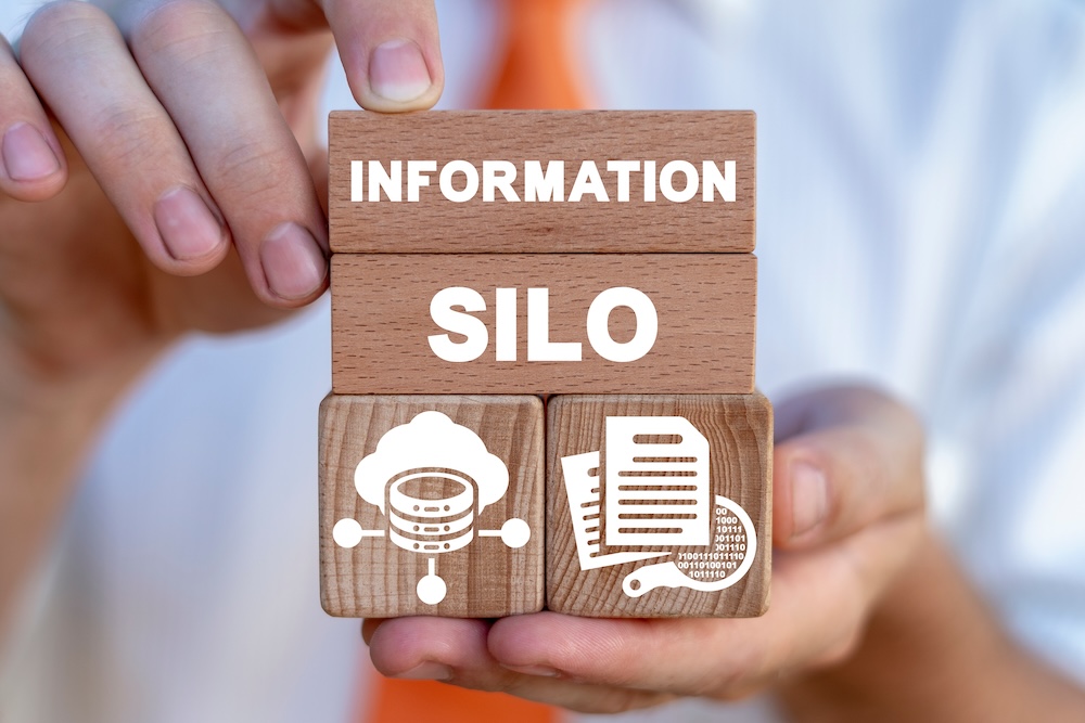 Concept of information silo. Inefficiency of information sharing.